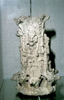 Terracotta vase with human figures, Syria, Middle Bronze Age, 2000 - 1600 BC