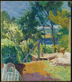 South France Gallery: Terrasse a Vernon, 1923. Artist: Bonnard, Pierre (1867-1947)