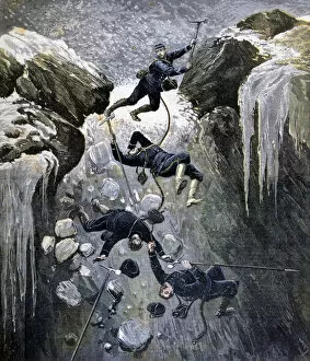 Natural Disaster Gallery: A Terrible Accident in the Alps, 1892. Artist: Henri Meyer