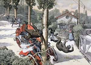 A terrible accident, Paris to Madrid race, 1903