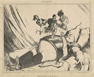 Nightmare Prints: Un terrible cauchemar, 19th century. Creator: Honore Daumier