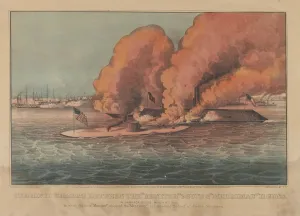 Battleship Gallery: Terrific Combat Between the Monitor 2 Guns & Merrimac'