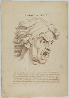 Terror or Fright (from Heads Representing the Various Passions of the Soul; as they are E... 1765. Creator: Anon) Terror or Fright (from Heads Representing the Various Passions of the Soul; as they are E... 1765. Creator: Anon)