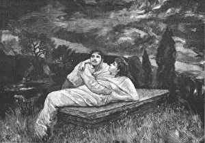 Herkomer Hubert Prints: Tess of the D'Urbervilles, By Thomas Hardy; They reached the cloister-garth