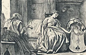 Evans Prints: Tessa at Home. From George Eliots Romola, 1862-63, (1923). Artist: Frederic Leighton