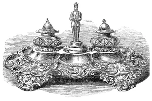 Inkstand Prints: Testimonial To Captain H. J. Barker