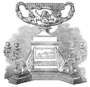 Candleholders Prints: Testimonial presented to Major-General Windham, 1857. Creator: Unknown