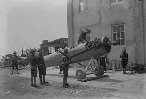 Testing aeroplane, between c1915 and c1920. Creator: Bain News Service