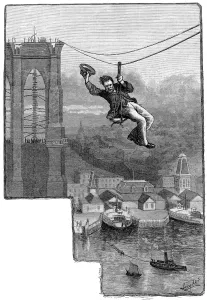 Testing the cables on Brooklyn Bridge, c1900 Testing the cables on Brooklyn Bridge, c1900