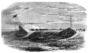 Testing Prints: Testing heavy guns at Shoeburyness, 1862. Creator: Unknown
