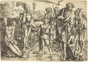 Test Prints: The Testing of the King's Sons, c. 1500. Creator: Master MZ