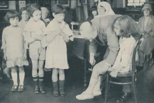 Knee Prints: Testing the patella reflex for indication of nervous disease, c1935