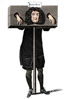 Arnold Wright Gallery: Testis Ovat, Titus Oates in the pillory, 17th century (c1905)