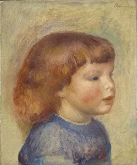 Renoir Gallery: Tête d enfant (Head of a child), c. 1906. Creator: Renoir