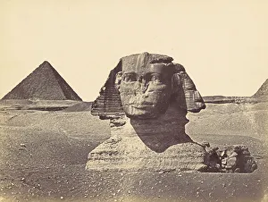 Gizeh Prints: Tete du Sphynx, ca. 1860. Creator: Wilhelm Hammerschmidt