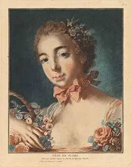 Tête de Flore, 1769. Creator: Louis Marin Bonnet