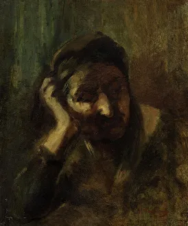 Jules Carpeaux Prints: Tête de vieille femme italienne