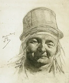 Rops Felicien Prints: Tête de Zélandaise, 1886. Creator: Félicien Rops