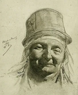 Rops Felicien Prints: Tête de Zélandaise, 1886. Creator: Félicien Rops