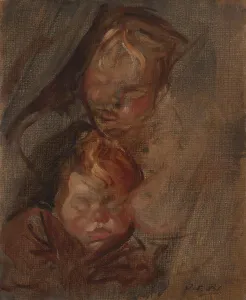 Je Blanche Prints: Têtes d'enfants, 1896. Creator: Jacques Emile Blanche