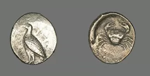 Agrigento Collection: Tetradrachm (Coin) Depicting an Eagle, 472-413 BCE. Creator: Unknown