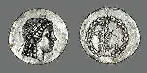 Tetradrachm (Coin) Depicting the God Apollo Gryneios, 189 BCE or later. Creator: Unknown