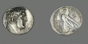 Phoenician Gallery: Tetradrachm (Coin) Depicting Head of Herakles, 74-73 BCE. Creator: Unknown