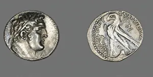 Phoenician Gallery: Tetradrachm (Coin) Depicting Head of Herakles, 74-73 BCE. Creator: Unknown