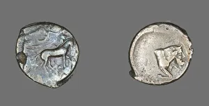 Tetradrachm (Coin) Depicting Quadriga and Charioteer, 460-430 BCE. Creator: Unknown