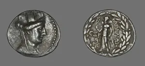 Phoenician Prints: Tetradrachm (Coin) Depicting Tyche, 95-94 BCE. Creator: Unknown