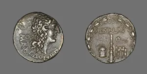 Tetradrachm (Coin) Portraying Alexander the Great, 93-92 BCE. Creator: Unknown Tetradrachm (Coin) Portraying Alexander the Great, 93-92 BCE. Creator: Unknown