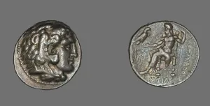 Tetradrachm (Coin) Portraying Alexander the Great, 356-323 BCE. Creator: Unknown