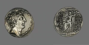 Syrian Collection: Tetradrachm (Coin) Portraying Emperor Antiochos VIII Grypos, 104-96 BCE, (121-96 BCE)