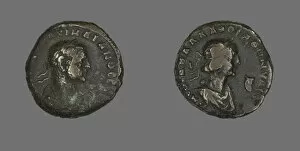 Aurelian Collection: Tetradrachm (Coin) Portraying Emperor Aurelian, 270. Creator: Unknown
