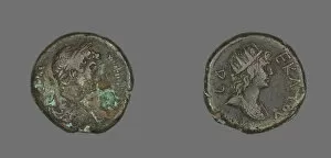 Emperor Hadrian Gallery: Tetradrachm (Coin) Portraying Emperor Hadrian, 117-138. Creator: Unknown