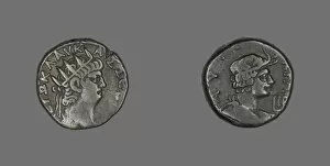 Claudius Domitius Caesar Nero Gallery: Tetradrachm (Coin) Portraying Emperor Nero, 65-66. Creator: Unknown