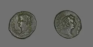 Claudius Domitius Caesar Nero Gallery: Tetradrachm (Coin) Portraying Emperor Nero, 66-67. Creator: Unknown