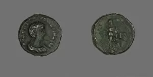 Billon Gallery: Tetradrachm (Coin) Portraying Empress Salonina, about 265. Creator: Unknown