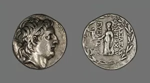 Grey Background Collection: Tetradrachm (Coin) Portraying King Antiochus VII Euergetes Sidetes, 138-129 BCE