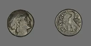 Ptolemaic Gallery: Tetradrachm (Coin) Portraying King Ptolemy, 367-284 BCE. Creator: Unknown