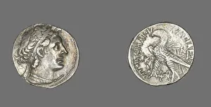 Tetradrachm (Coin) Portraying King Ptolemy I, Ptolemaic Period (53-52 BCE)