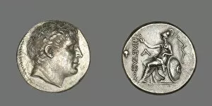 Asia Minor Gallery: Tetradrachm (Coin) Portraying Philetairos of Pergamon, 241-197 BCE, Issued by Attalos I