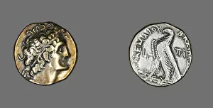 Ptolemy Lagus Gallery: Tetradrachm (Coin) Portraying Ptolemy I, 176-175 BCE, Reign of Ptolemy VI (181-145 BCE)