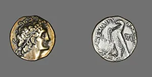 Ptolemy I Soter Collection: Tetradrachm (Coin) Portraying Ptolemy I, 176-175 BCE, Reign of Ptolemy VI (181-145 BCE)
