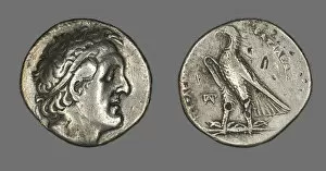 Ptolemy I Soter Collection: Tetradrachm (Coin) Portraying Ptolemy I Soter, 305-284 BCE and later. Creator: Unknown