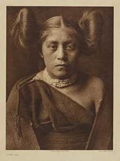 Beads Prints: A Tewa Girl, 1921. Creator: Edward Sheriff Curtis