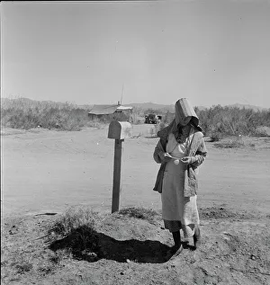 Mailbox Prints: Texas tenant farmer to migrant pea picker in California, 1937. Creator: Dorothea Lange