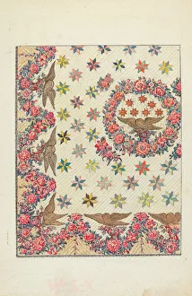 Cream Background Gallery: Texile, c. 1940. Creator: George Loughridge