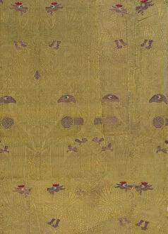 Palm Leaf Gallery: Textile, Birds, Dragon, and Palmette Motives, Italian, 13th-14th century
