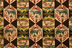 Léon 1866 1924 Collection: Textile design with American Indian motifs, ca 1923